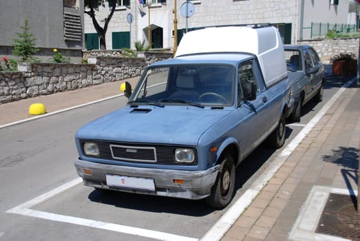 Zastava Old Street in Vodice, Croatia.