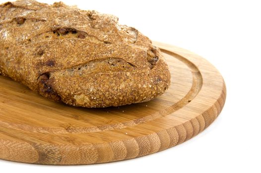 nut bread on a cutting board
