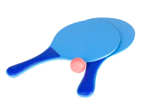 an exciting beach game, on white
