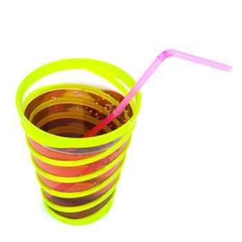 a glass with lemonade on a party
