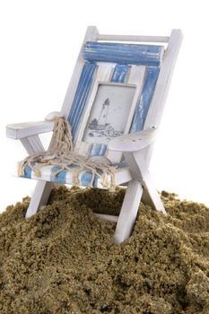 sand with a beach chair