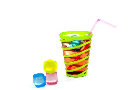 a glass with lemonade on a party