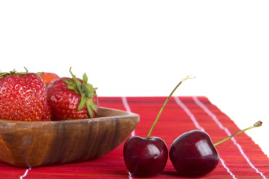 strawberries and cherries