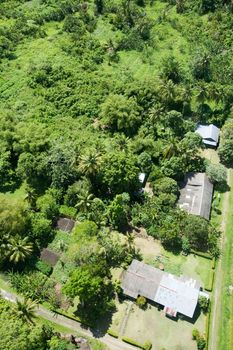 An aerial photo of an urban area in the tropics