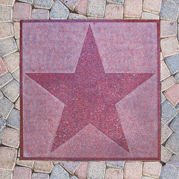 An empty star from Palm Canyon Drive in Palm Springs, California.