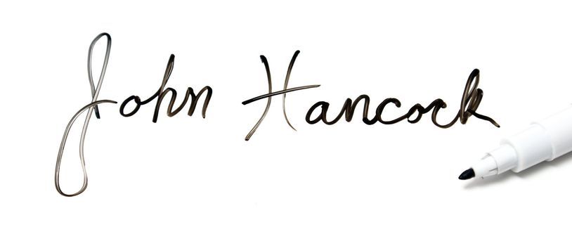 A John Hancock to represent all signatures for contracts and binding legalities.