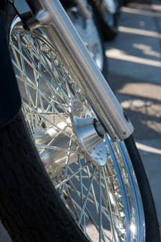 front wheel of a motorcycle