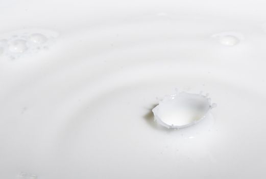a drop splash of withe liquid or milk