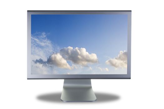 computer lcd or tft monitor with flat screen