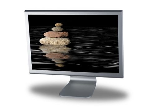 computer lcd or tft monitor with flat screen