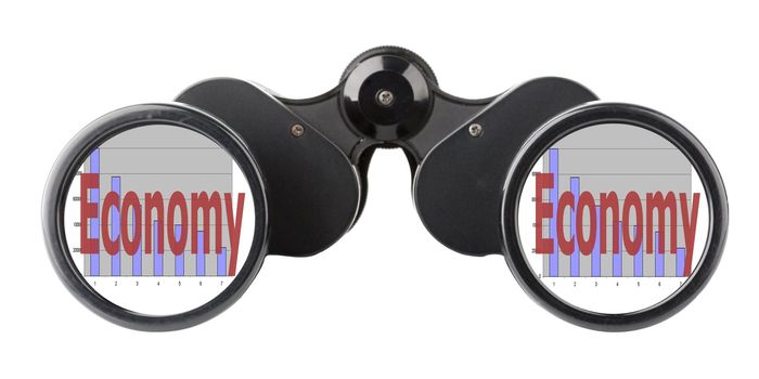 binoculars with economy concepts in lenses