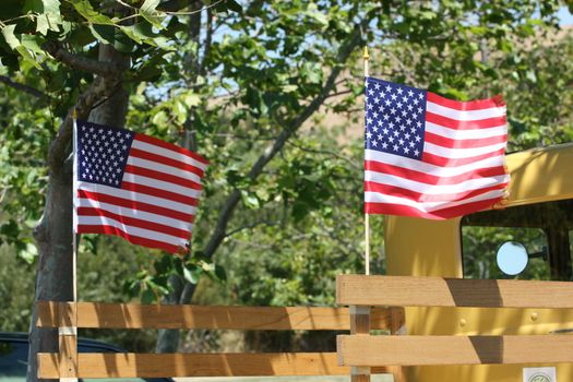 American flag close up.