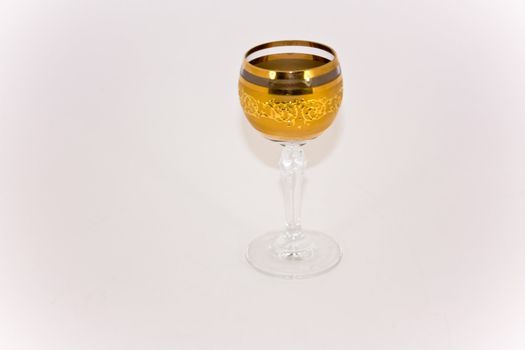 Empty wine glass isolated on a white background