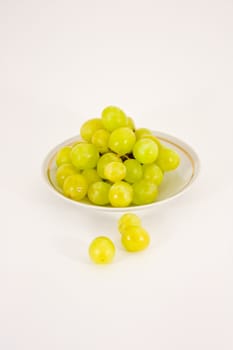 Grapes cluster isolated on white background