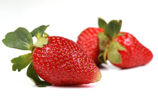 Delicious red strawberries  isolated