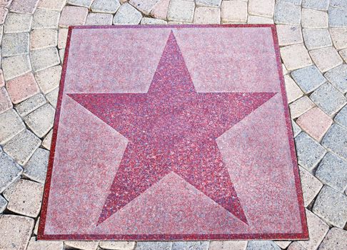 An empty star from the Palm Canyon Drive in Palm Springs, California.