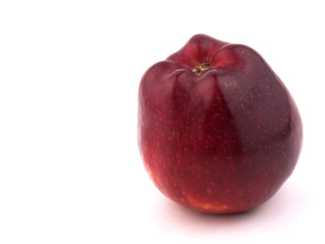 Tasty red apple on white background