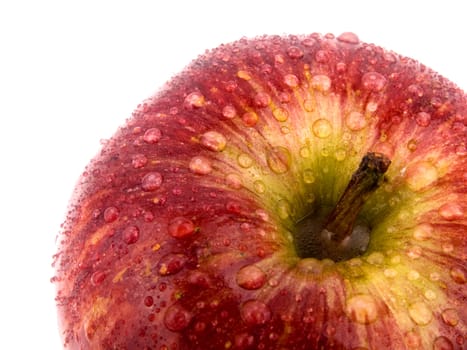 Tasty red apple on white background