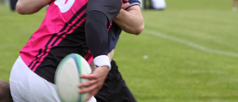 rugby with motion blur