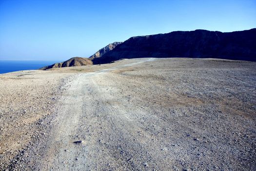 Mountains next to the dead sea in Israel