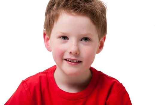 Young children isolated on a white background