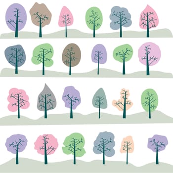Seamless tree illustration