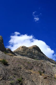 Rocks in the sunny day. Crimean mountains