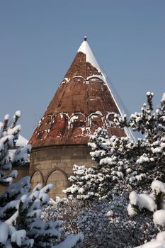 Yakutiye Medrese with Turkish-Islamic Arts and Ethnography Museum inside. Erzurum, Turkey.