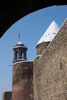 Watch tower at Erzurum Citadel, Turkey.