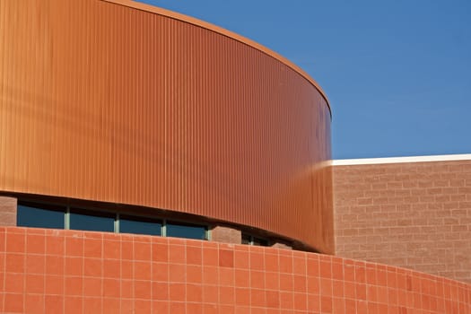 top of office building with copper roof