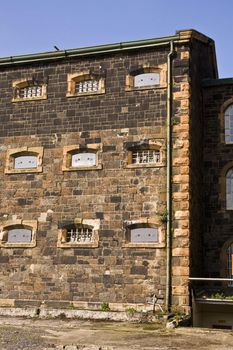 Detail of Victorian jail block at Crumlin road jail in Belfast Northern Ireland