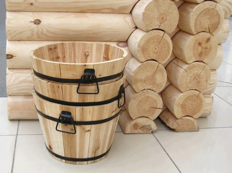 samples wood pails and  part of framework 