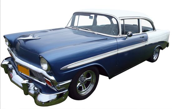 Fifties Chevrolet Belair isolated with clipping path    