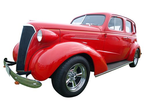 1937 Chevrolet Master Sedan Deluxe isolated with clipping path