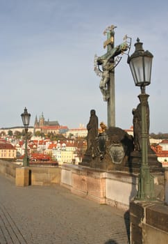 On the famous Charles Bridge in Prague