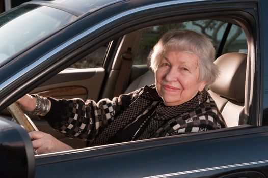 86 year old woman driving her car