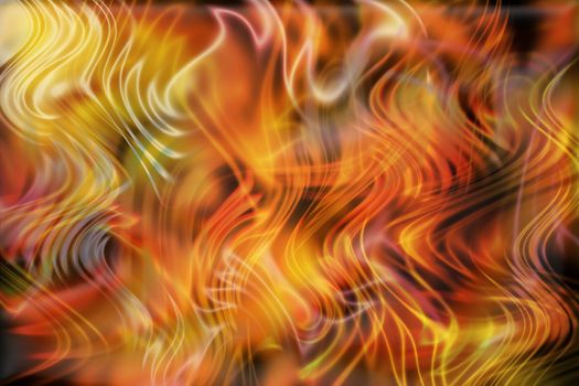 Abstract fire. Drawing can be used as a background.