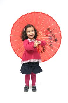 beautiful chinese girl wearing the red color chinese traditional dress