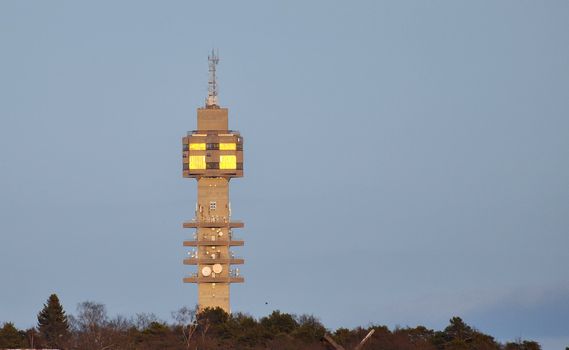The tower of Kaknäs in Stockholm. It is primarly used as a point for radio- and television broadcasting.