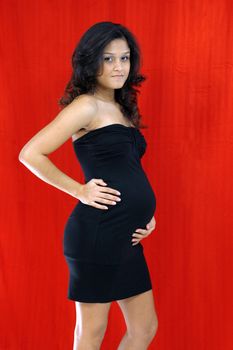 photo of beautiful pregnant female
