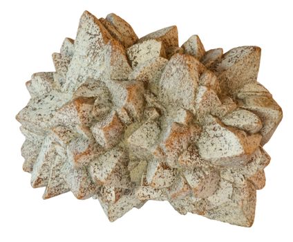 Piece of mineral Glendonit on the white background
