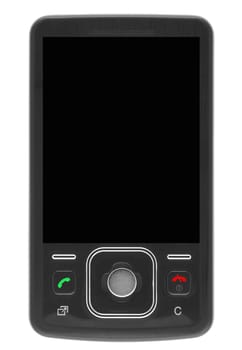Mobile phone isolated in white