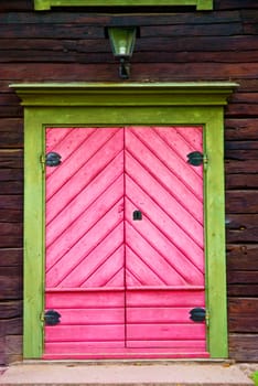 An entrance on a real old house