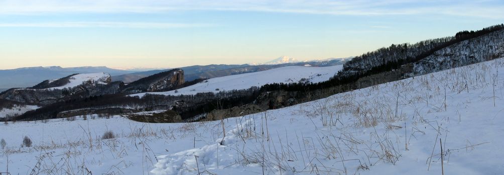 The main Caucasian ridge; rocks; a relief; a landscape; a hill; a panorama; high beauty; the nature; a kind