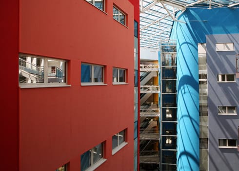 Modern court house building inside, Czech republic