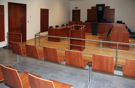 Modern court house building interior, Czech republic