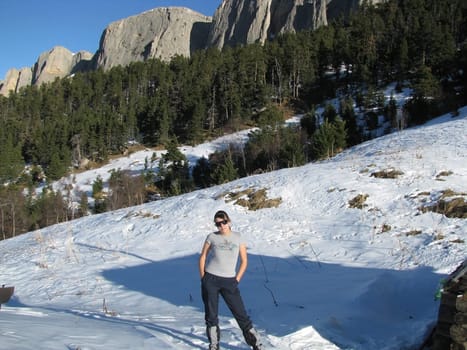 The main Caucasian ridge; mountains; caucasus; rocks; a relief; a landscape; the nature; a panorama