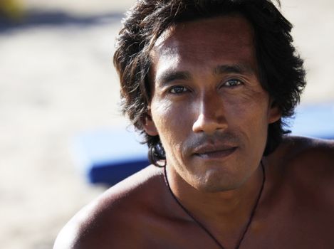 Portrait of adult Asian man. Bali. Indonesia