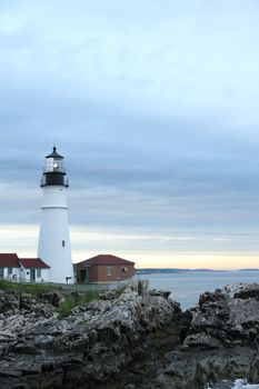 Portland Head Light on a cloudy afternoon.