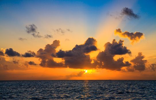 Maldivian Sunset image with nice color